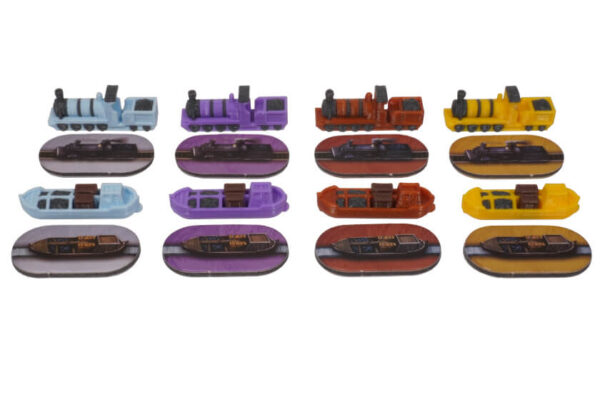 BRA-T-01 Brass Birmingham Lancashire boardgame 3D locomotive barge Token Upgrade cardboard