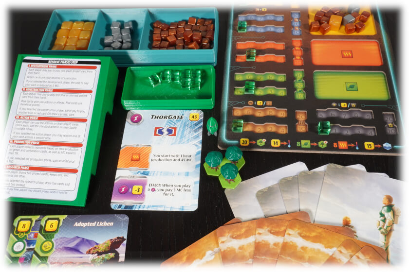 TFA-I-01 Terraforming Mars Ares Expedition boardgame player setup