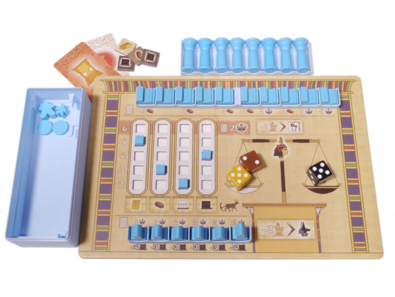 TEK-I-01 Tekhenu Inlay boardgame player board setup