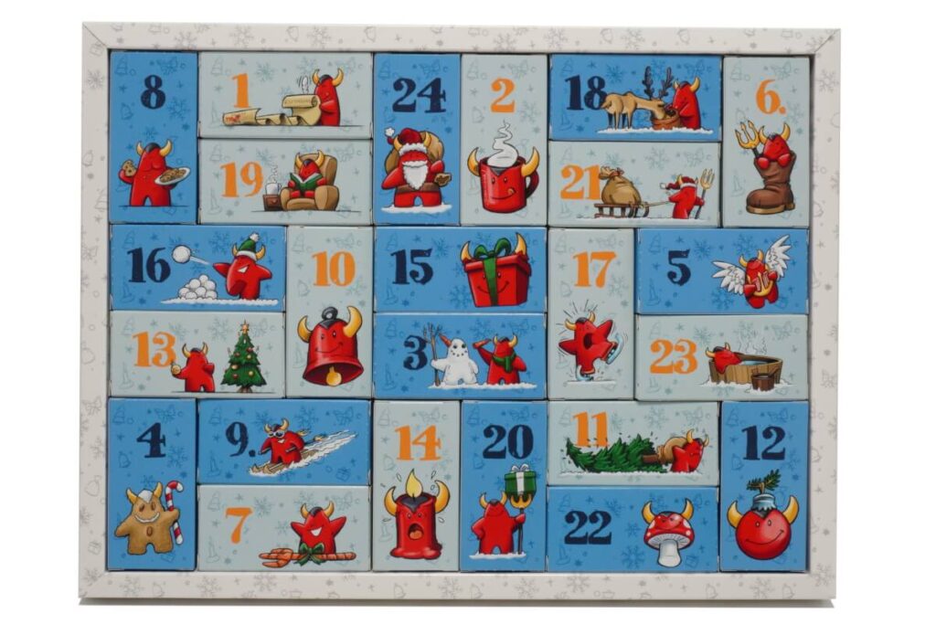 boardgame 3d tokens advent calendar Eurohell Design 2023 two blue