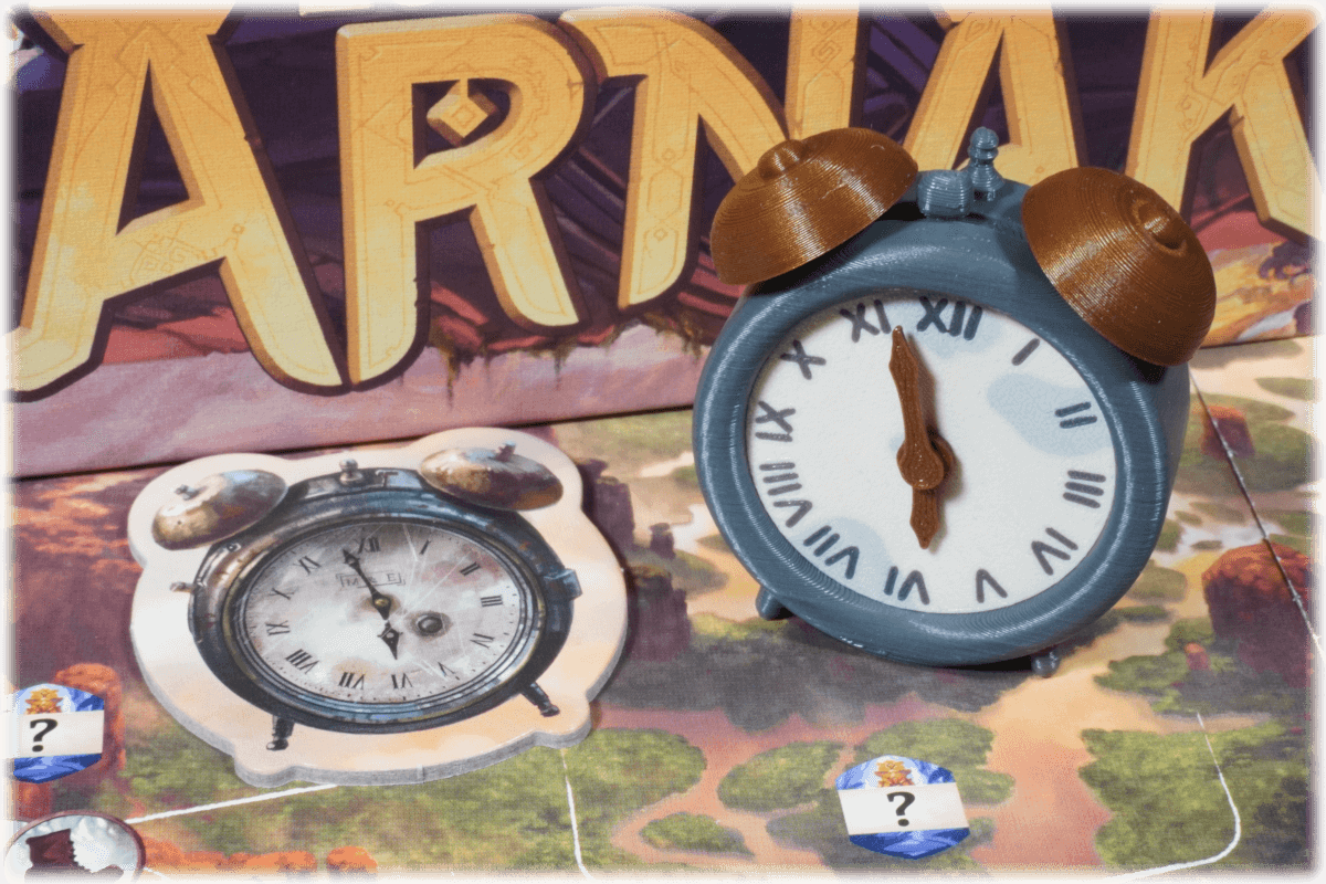 LRA-A-01 Lost Ruins of Arnak boardgame arlarm clock starting front