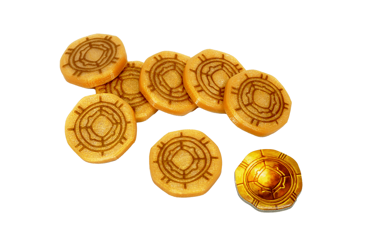 LRA-M-01 Lost Ruins of Arnak boardgame 3D print upgrade tokens coins