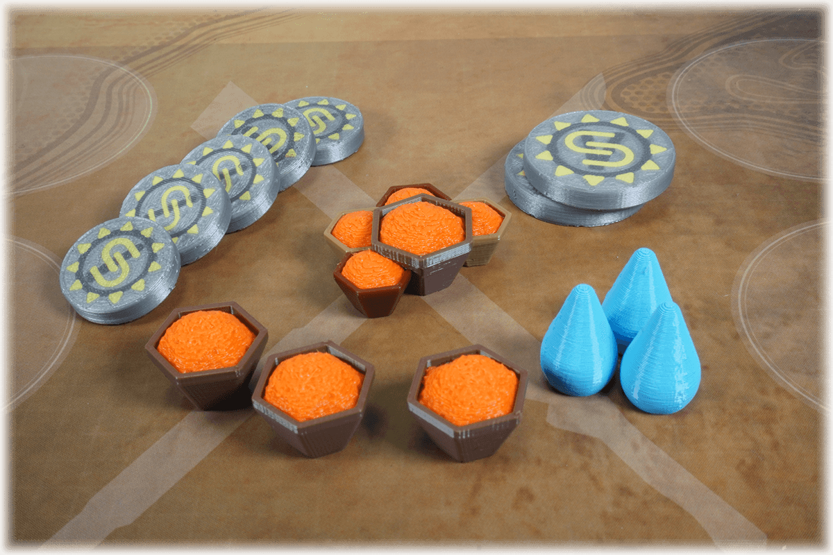 DUN-T-01 Dune boardgame tokens spice water