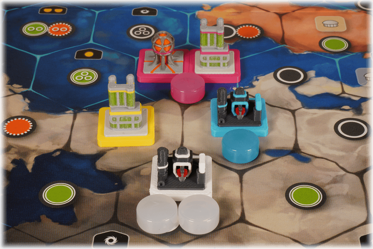 EVA-T-02 tokens Evacuation boardgame Eurohell factory