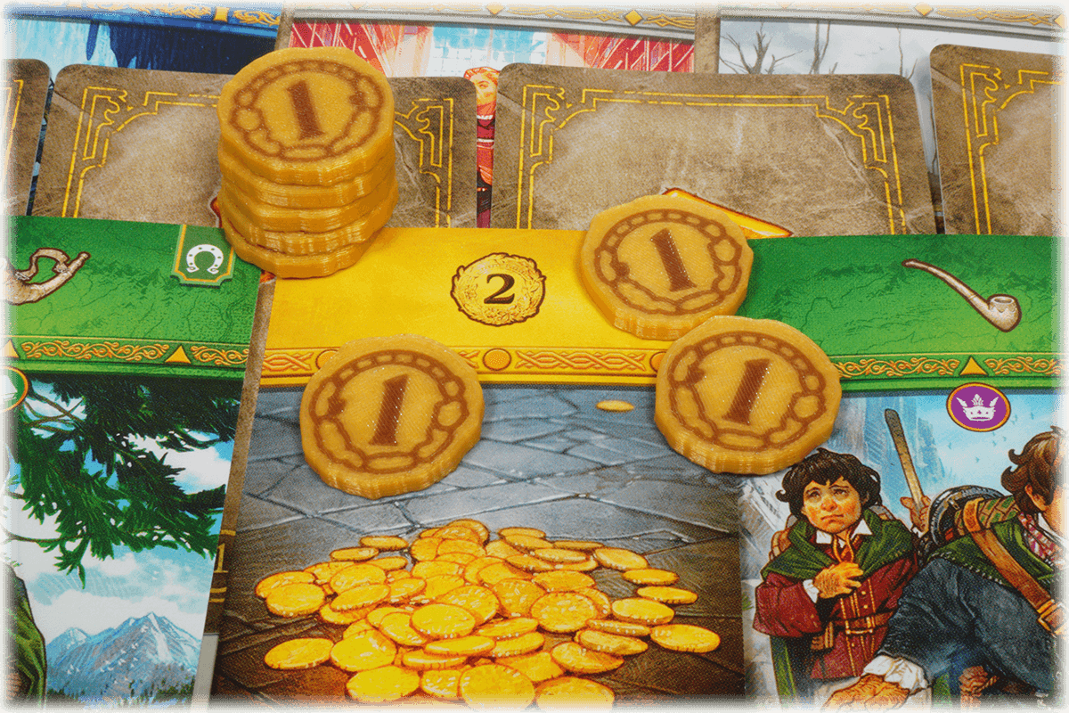 HDRD-M-01 Token Lord of the Rings Duel Middle Earth boardgame Eurohell Design coins chapter