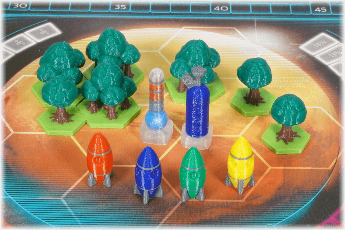 TFM-T-01 Tokens Terraforming Mars Ares Expedition boardgame Eurohell tree markers