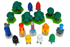 Token Terraforming Mars Ares Expedition boardgame Eurohell Marker themperature, CO2, generation, venus, dominance, rocket player tree