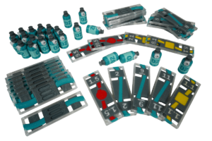 Tokens Bomb Busters boardgame Eurohell Design wires oxygen bottle