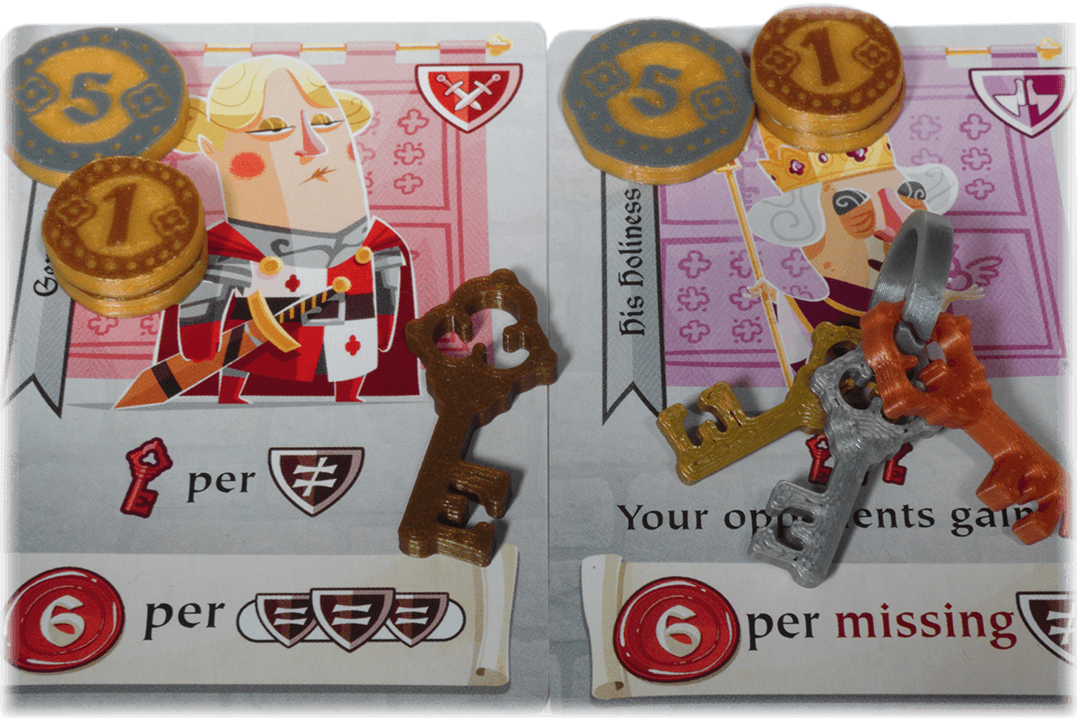 CSC-T-01 Tokens Castle Combo boargame Eurohell keys