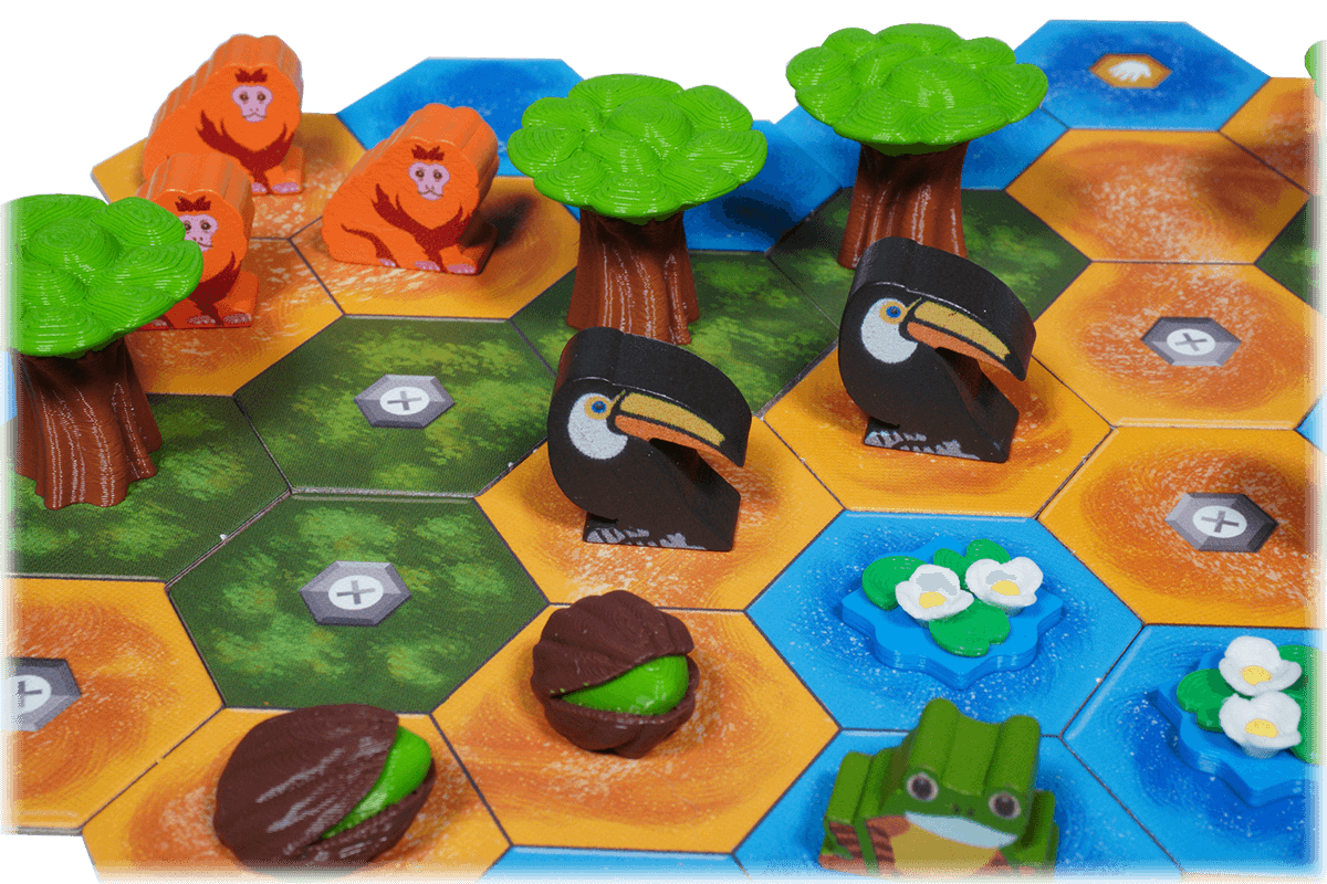 LOA-T-01 tokens Life of the Amazonia boardgame Eurohell seeds, aquatic flowers