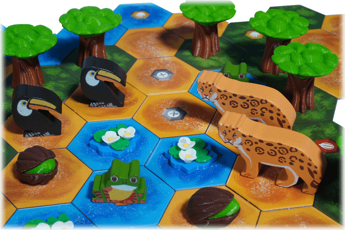 LOA-T-01 tokens Life of the Amazonia boardgame Eurohell tree