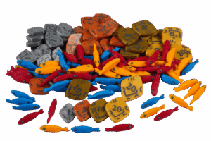 Tokens Feyas Swamp boardgame Eurohell Design coins fishes