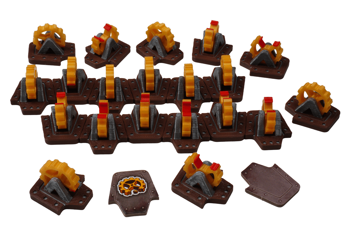 Tokens Orloj boardgame Eurohell Design gears