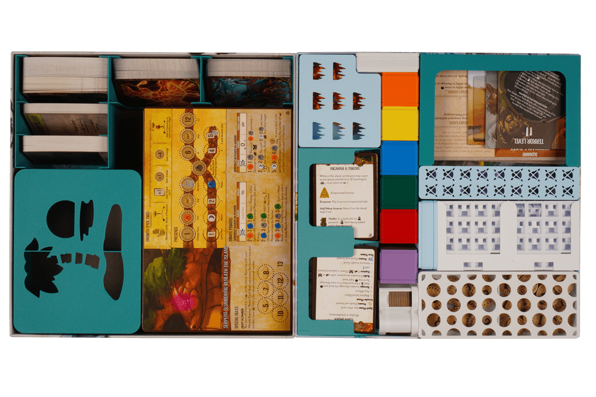 SPI-I-08 Insert notice Spirit Island 4 expansions 2 Boxen Eurohell boardgame