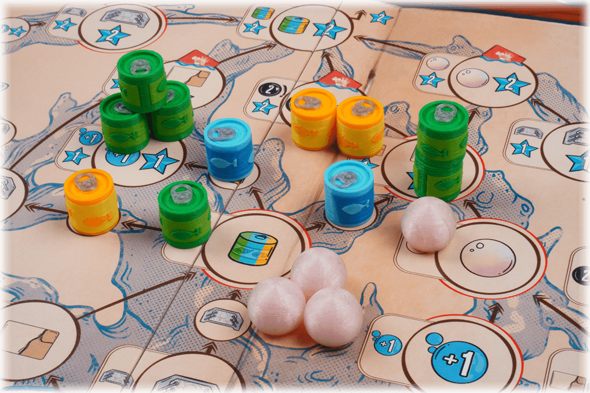 AQA-T-02 Tokens Aquaria boardgame Eurohell food pearl