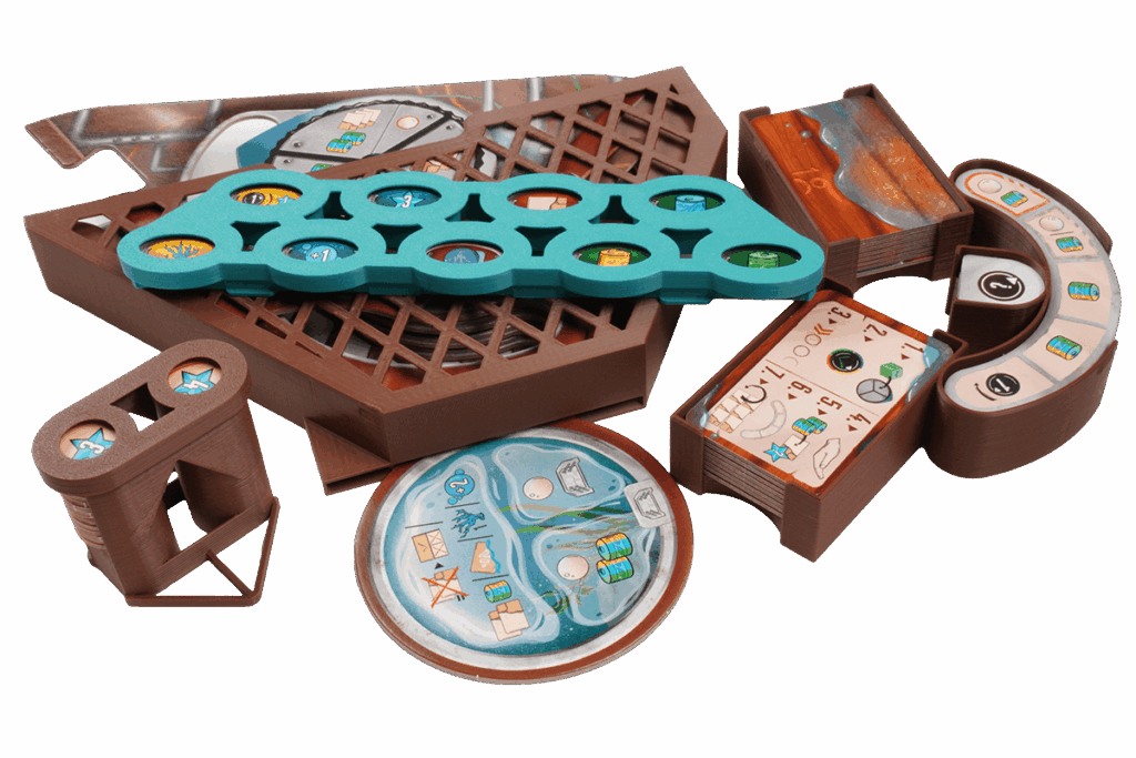 Eurohell Original Insert Aquaria boardgame setup