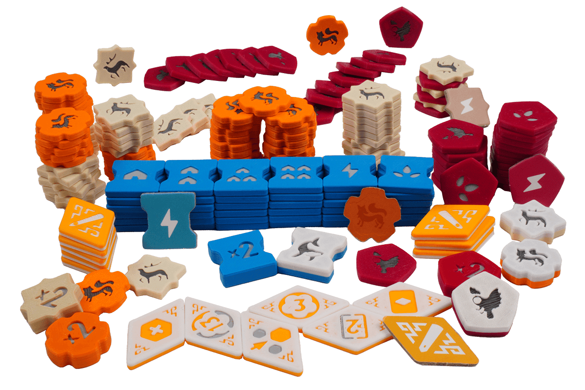 Tokens Rebirth boardgames Eurohell Design tiles player