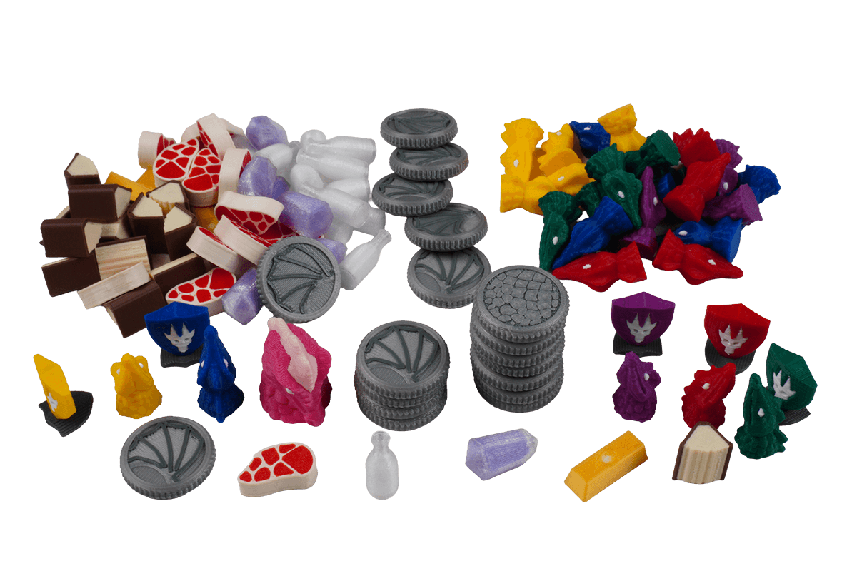 3D Tokens Wyrmspan Eurohell Design boardgame