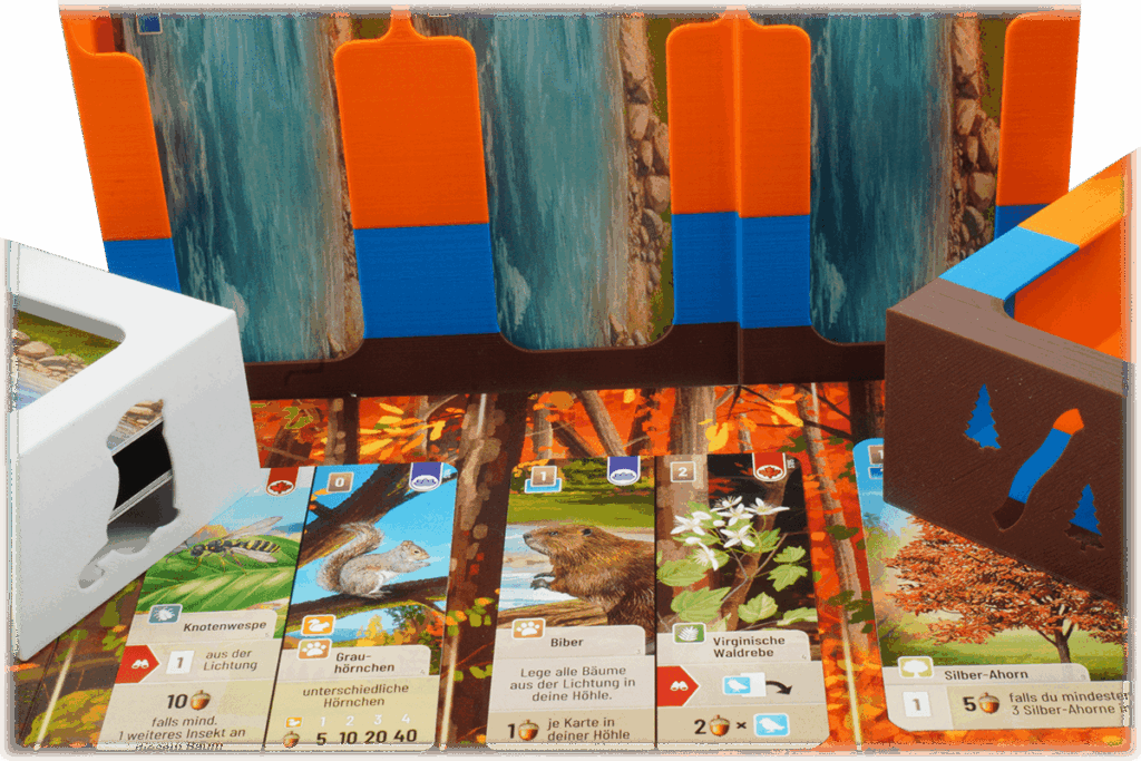 Eurohell Original Insert Forest Shuffle Smoky Mountains boardgame setup