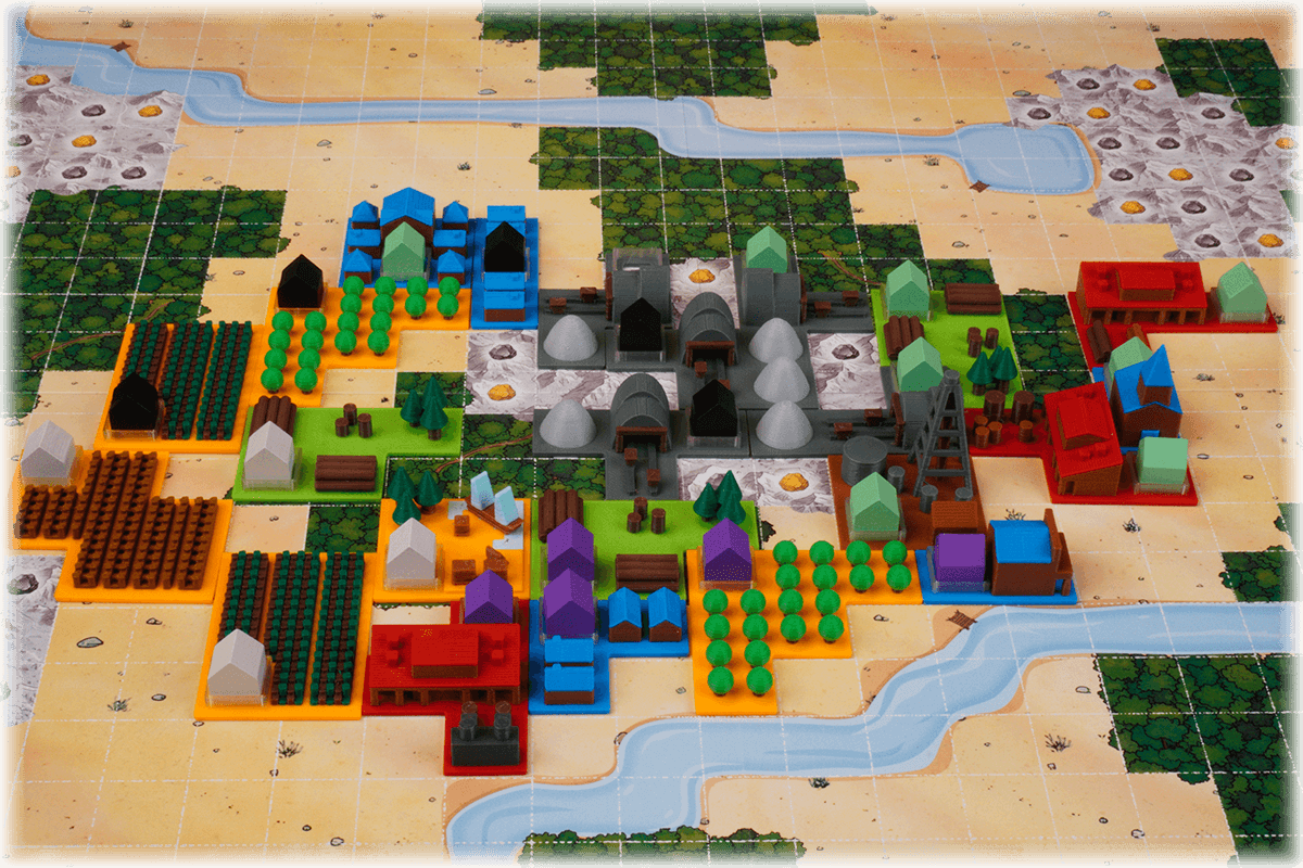 GOW-T-0 Token Go West boardgame Eurohell buildings