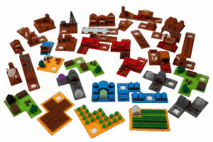 Tokens Go West boardgame Eurohell Design buildings